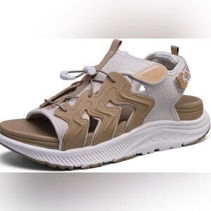 WateLves Women’s Orthopedic Walking Sandals Arch Support Comfort Brown 10 RunBig